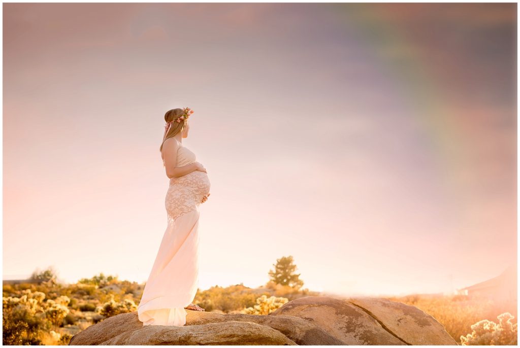 rainbow baby maternity session