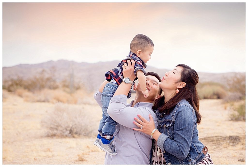 Fun family photography in Joshua Tree California