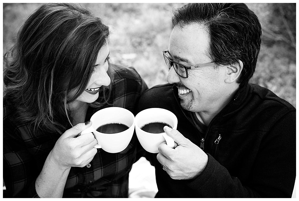 Fun coffee time photography session for couples