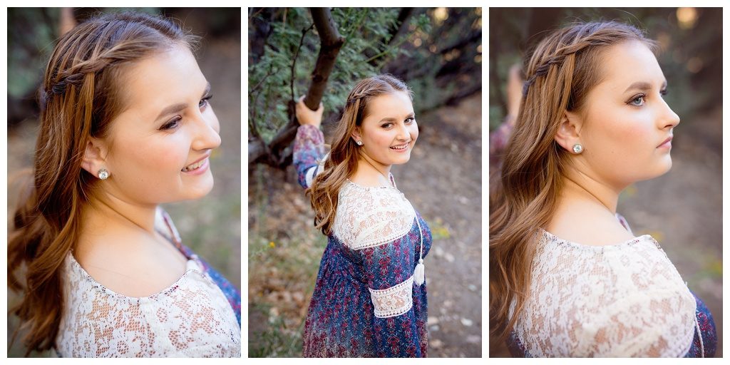 Beautiful hair style for senior portrait session