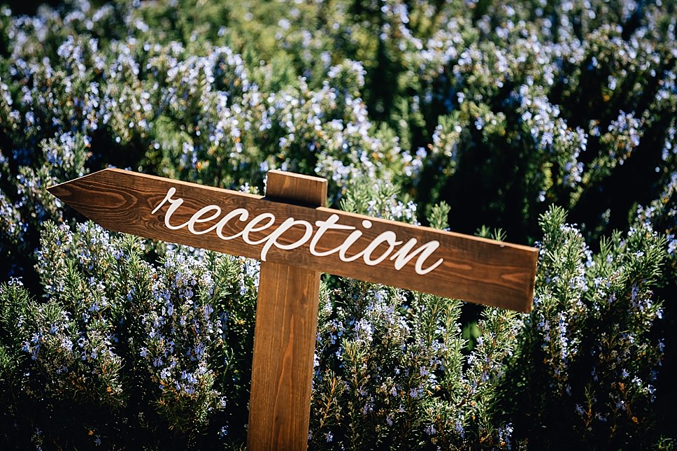 wedding signs, wedding reception at rancho guajome adobe, wedding photographer, escondido wedding photographer, ethereal gardens wedding photographer