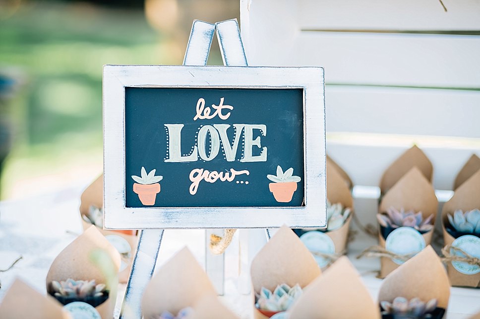 wedding signs, succulent wedding favors, wedding ideas, wedding inspiration, san diego weddings